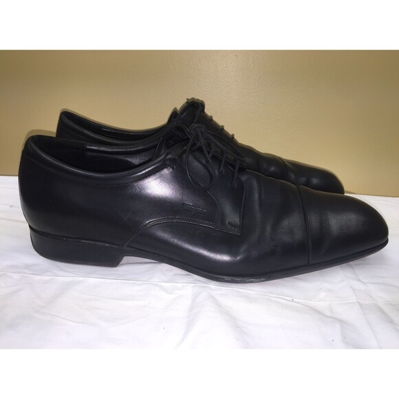 Salvatore Ferragamo 55774 Men Black lace up Oxford  SIZE  9.5 2 E main image 6